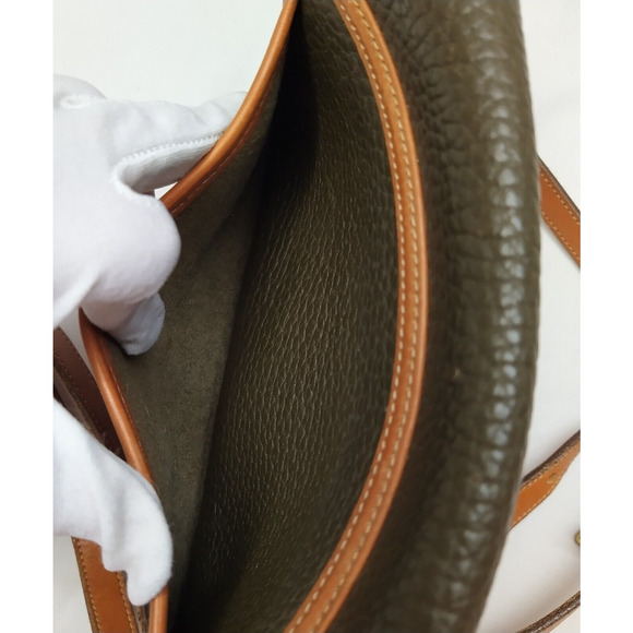 Dooney & Bourke Green Pebbled Leather Buckler Crossbody Bag -Vintage Made in USA - Picture 15 of 15